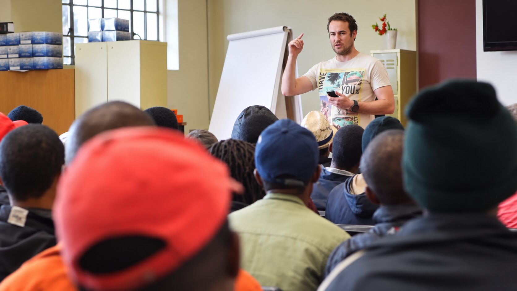 VAC law intern participating in a community legal rights workshop in Cape Town.
