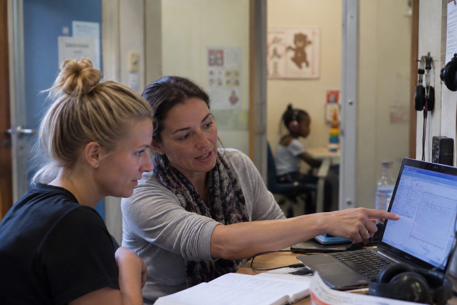 Student learning from an audiology professional during a supervised placement in Cape Town