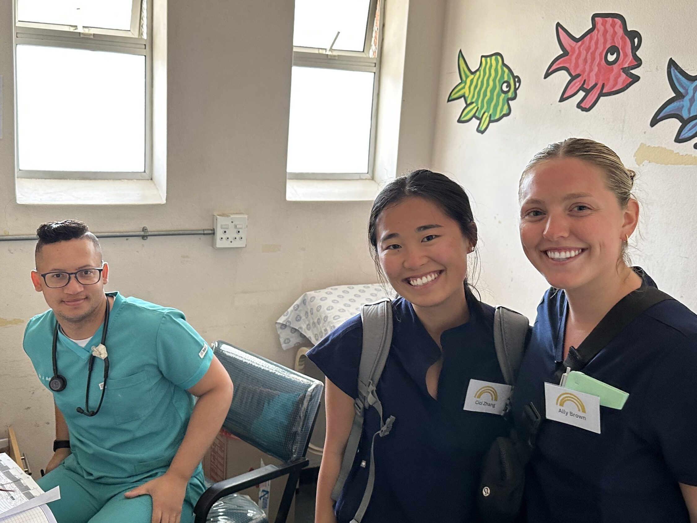 People in a medical workplace setting in Cape Town.